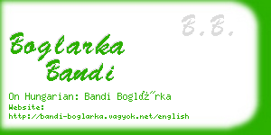 boglarka bandi business card